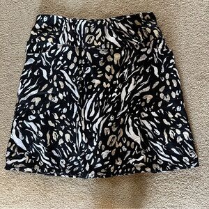 Black and White Patterned Skort Coconut Row Palm Beach